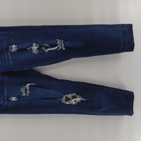 L&B boyfriend distressed front jeans size 10 lucky & blessed - Picture 3 of 8